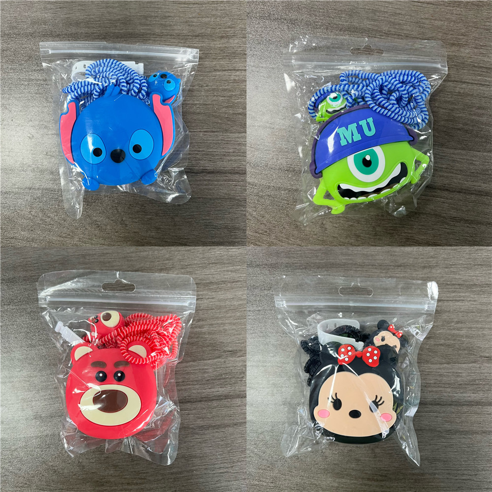Sleeved Cable Kit - 4 pz/set Cute 3D Cartoon Cable