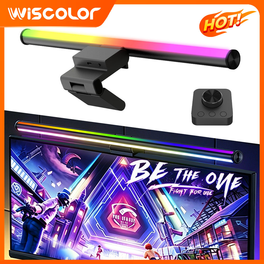 Gaming Accessories App - Barra Luminosa RGBIC per Monitor, Rosa,