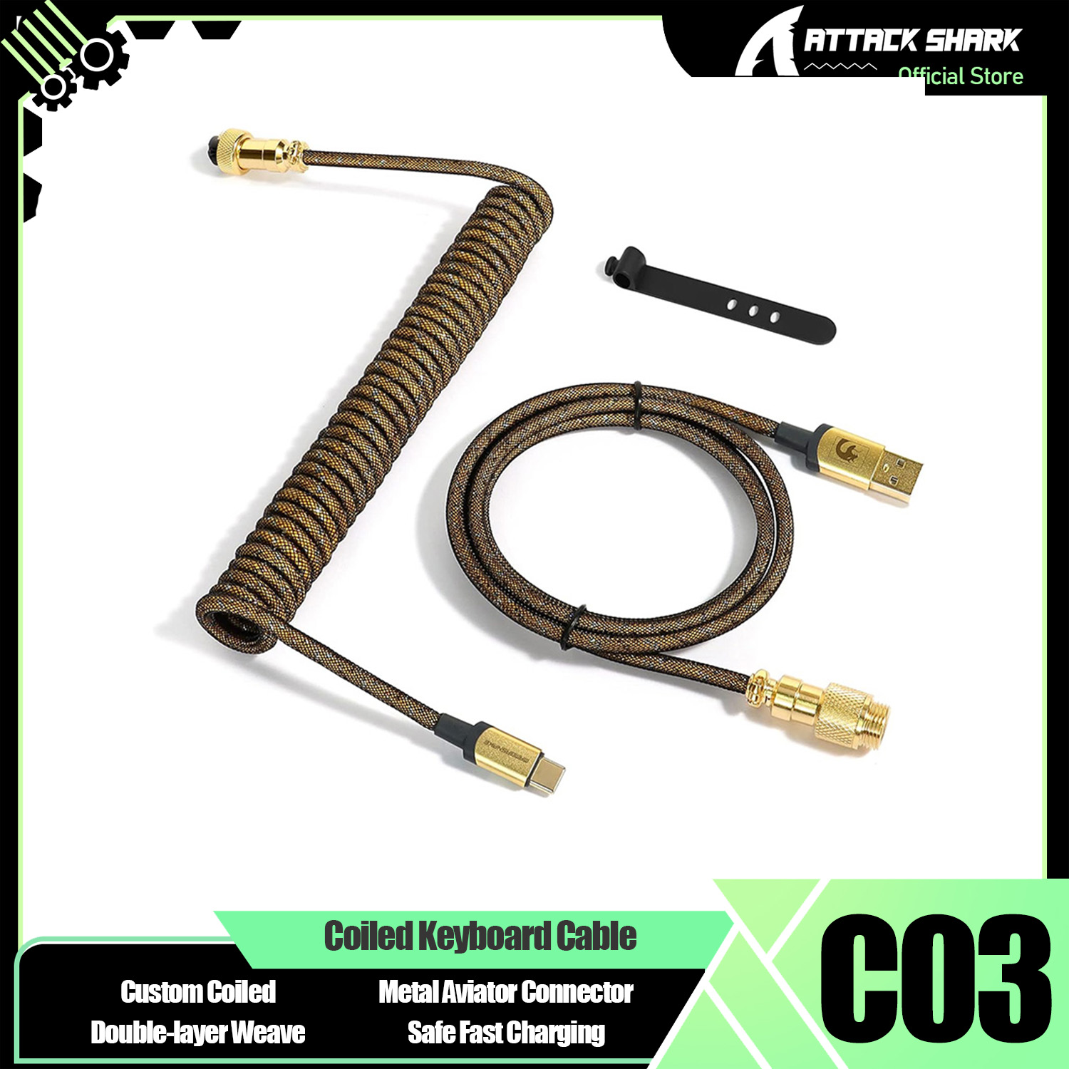 Sleeved Cable Kit - ATTACK SHARK * MAMBASNAKE C03 Cavo