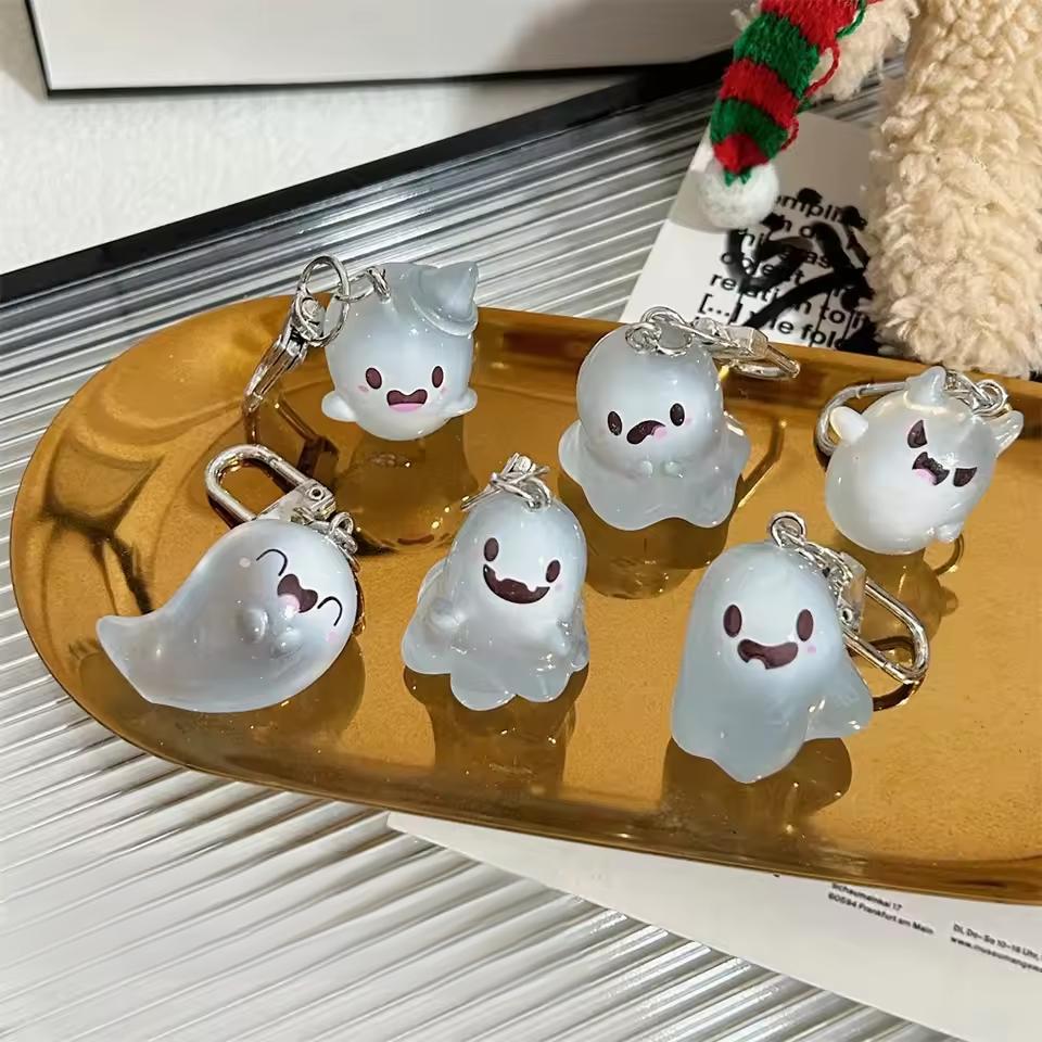 Gaming Accessories Gifts - Portachiavi Fantasma in Gelatina di Halloween,