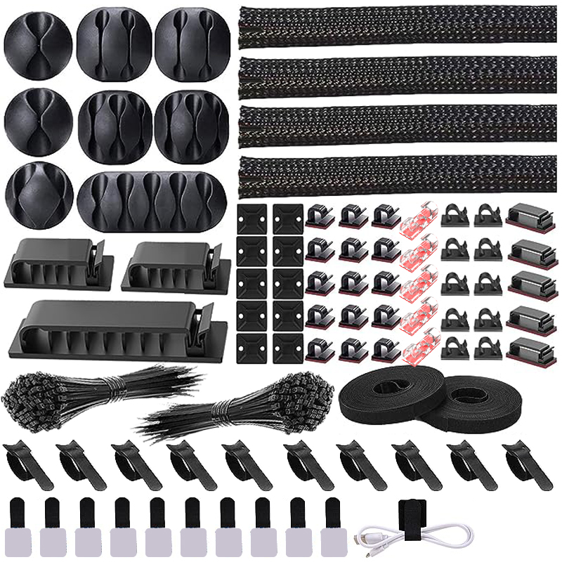Sleeved Cable Kit - 282/352/367 pezzi kit di gestione dell'organizzatore